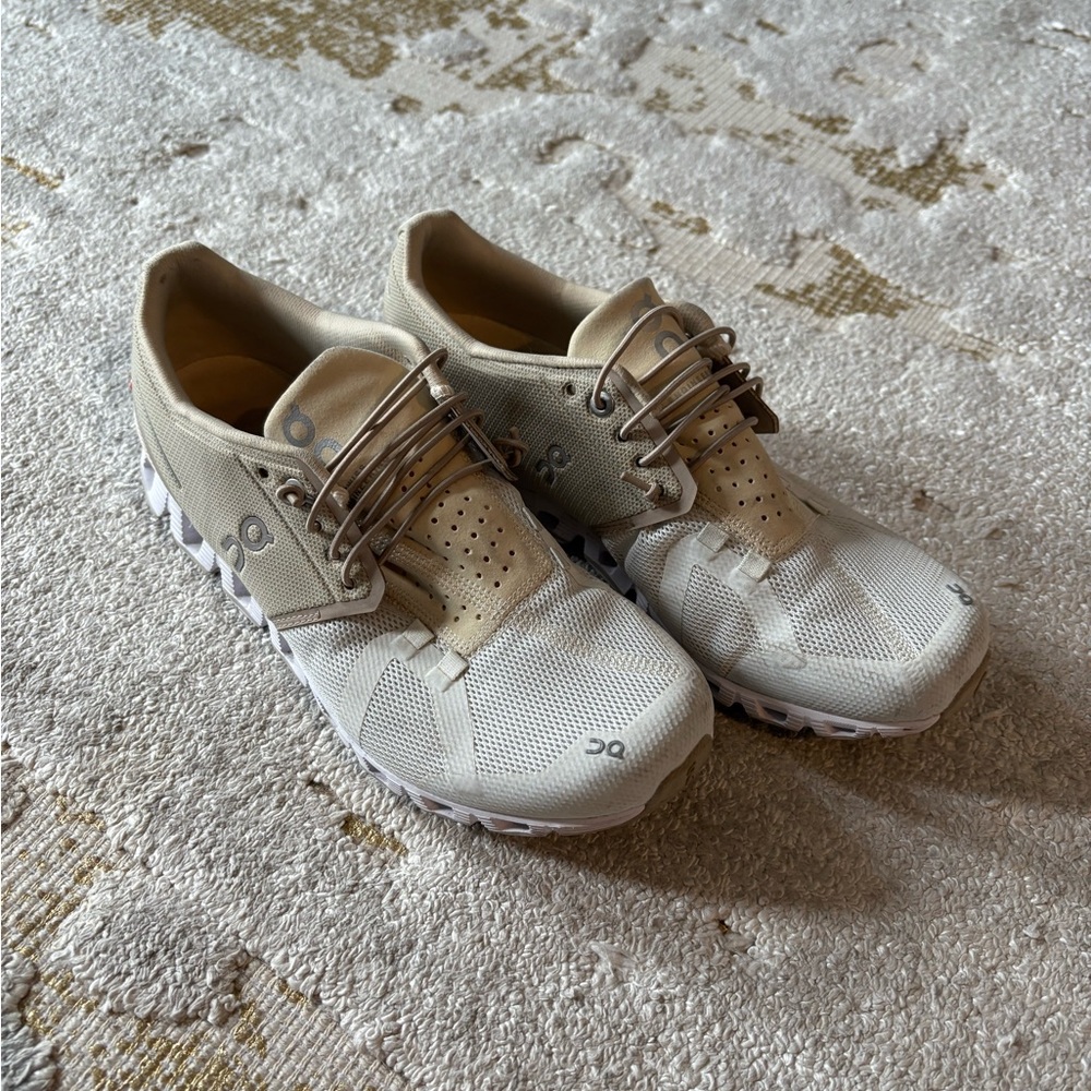 On Running Womens Beige Athletic Shoes